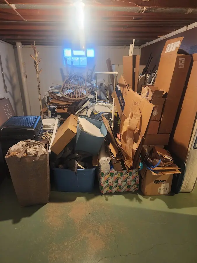 Roll-off dumpster container at job site for Cleanout Dumpster Rental in Westborough